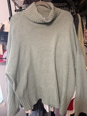 LC Lauren Conrad Sage Green Cowl Neck Sweater